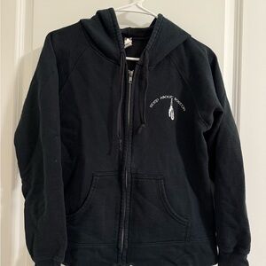 Hanes Black Hoodie with Unique Design